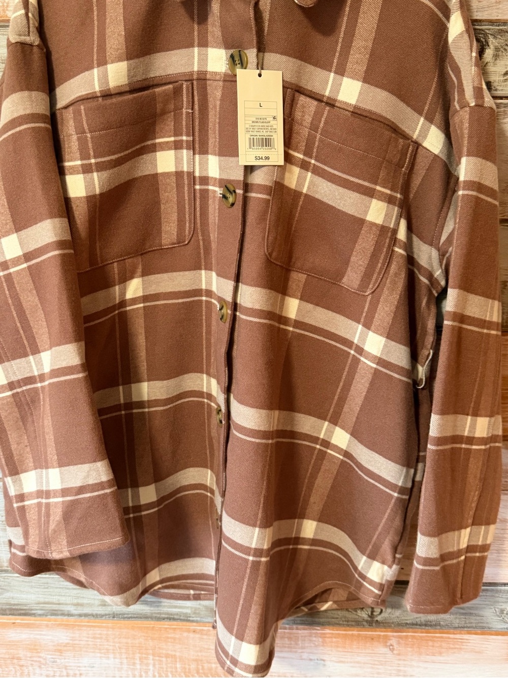 L fall shacket - Picture 3 of 4